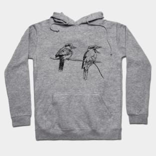 Kookaburra Ink Drawing Hoodie